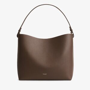 BNWT Mina Baie Harlow Midi Leather Bag in Coco with Broad Strap! 🐻🍫